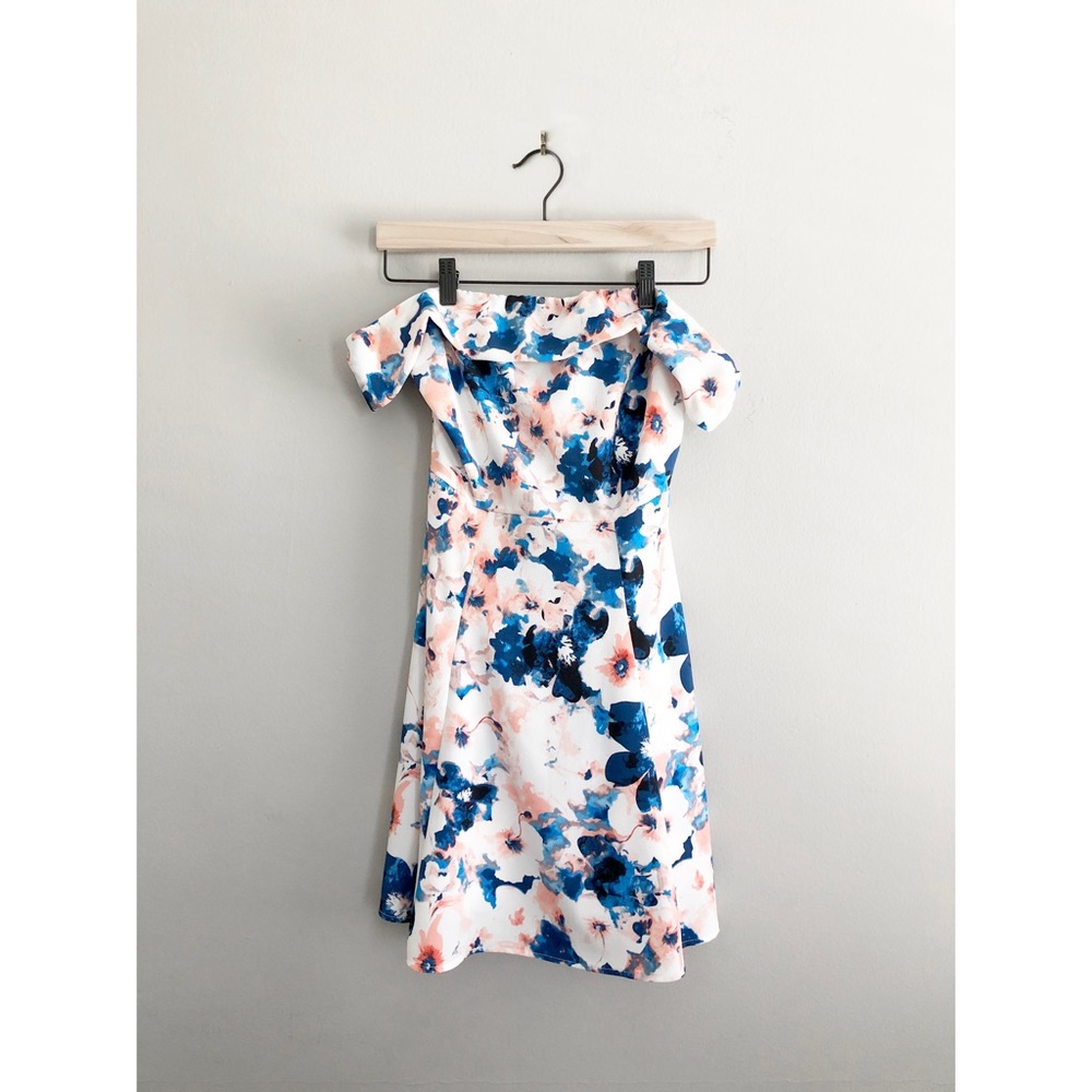 Marabelle Printed Off The Shoulder Dress